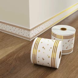 Cuộn Phào Xốp PVC ( 5met x10cm) có sẵn keo, trang trí chân tường, phào trần, chống thấm nước 9