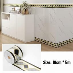 Cuộn Phào Xốp PVC ( 5met x10cm) có sẵn keo, trang trí chân tường, phào trần, chống thấm nước 4