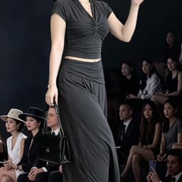 MẬP STYLE (47-90 KG) SET NARI XÁM, CHẤT COTTON RIP XỊN CO GIÃN, FORM NHÚN 2 BÊN, THANH LỊCH 4