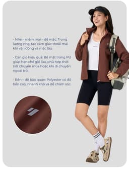 [BST THU ĐÔNG 2026] Áo khoác gió nữ YODY cản gió cản bụi, form basic, có mũ tiện dụng WCWC26A001 6