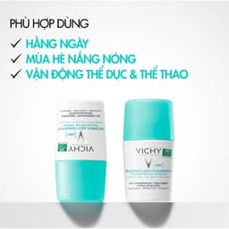 Lăn Khử Mùi Vichy 50ml Khô Thoáng 48h - Xanh, 50ml 4