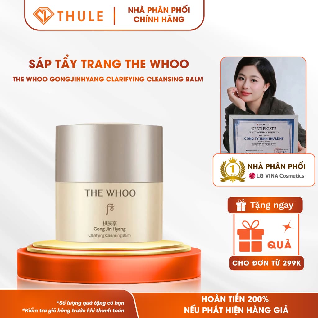 Sáp Tẩy Trang Làm Sạch Cao Cấp THE WHOO GONGJINHYANG CLARIFYING CLEANSING BALM 50ML
