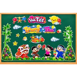 Sét trang trí bảng (Chào mừng phụ huynh học sinh, chào mừng năm học mới) chất liệu decal bóc dán chi tiết 9