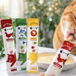 [COMBO 50/100/200] Súp Thưởng Dinh Dưỡng GEMLUCKY Cho Mèo, Vị Gà, Cá Hồi, Cá Ngừ 4