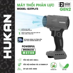 Máy Thổi Phản Lực HUKAN G2TPL-F3, Áp Lực Gió Cao 850g - 75.000v/p - Motor Phản Lực Không Chổi Than 1