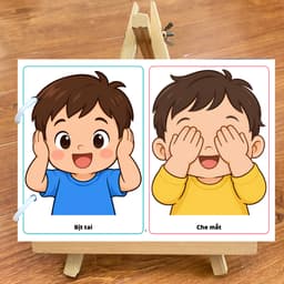 Thẻ Flash EVON BABY dạy bé tập nói - Bài tập bắt chước cho trẻ 4