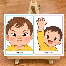 Thẻ Flash EVON BABY dạy bé tập nói - Bài tập bắt chước cho trẻ 6