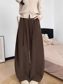 Quần ống rộng nữ dáng suông APT Unisex Chất liệu vải nhung tăm dày dặn kiểu dáng thoải mái năng động 10