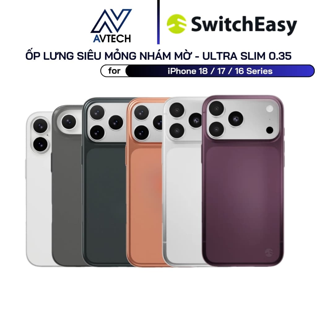 Ốp Lưng SwitchEasy Siêu Mỏng 0.35 Ultra Slim cho iPhone 18 Pro Max / 18 Pro / 17 Pro Max / 17 Pro / Air / 17 / 16