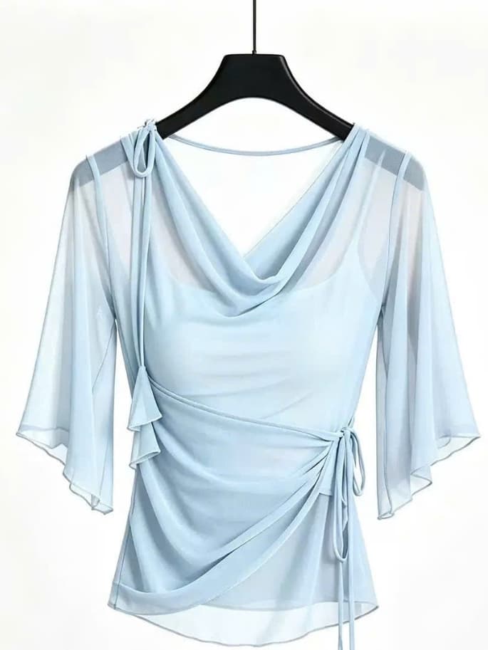 (Hàng sẵn) Áo tập múa cổ trang Áo múa truyền thống (ko kèm áo lót trong)