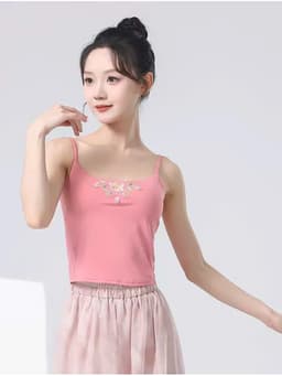 (Hàng sẵn) Áo Hai Dây Tập Múa Cổ Trang 1