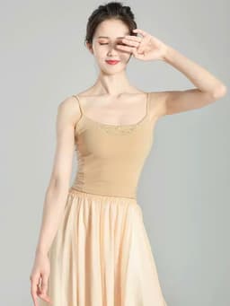 (Hàng sẵn) Áo Hai Dây Tập Múa Cổ Trang 2