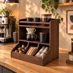 Kệ gỗ đa năng 7COOKS để gia vị, trà cà phê và đồ dùng nhà bếp, miễn phí khắc tên theo yêu cầu 7