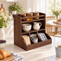 Kệ gỗ đa năng 7COOKS để gia vị, trà cà phê và đồ dùng nhà bếp, miễn phí khắc tên theo yêu cầu 5