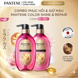 [LIVE] Combo Dầu Gội + Xả Phục Hồi Cho Tóc Nhuộm PANTENE Color Shine & Repair 415ML 1