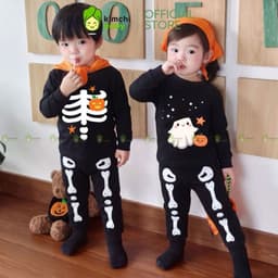 [BÉ 10-29KG] Bộ Halloween Cho Bé Trai, Bé Gái KIMCHIBABY Phiên Bản Giới Hạn 2024 Vải Cotton 4C Mềm Mịn MKMTD2240 2