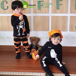 [BÉ 10-29KG] Bộ Halloween Cho Bé Trai, Bé Gái KIMCHIBABY Phiên Bản Giới Hạn 2024 Vải Cotton 4C Mềm Mịn MKMTD2240 5