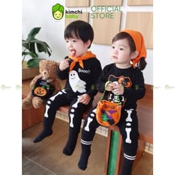 [BÉ 10-29KG] Bộ Halloween Cho Bé Trai, Bé Gái KIMCHIBABY Phiên Bản Giới Hạn 2024 Vải Cotton 4C Mềm Mịn MKMTD2240 7