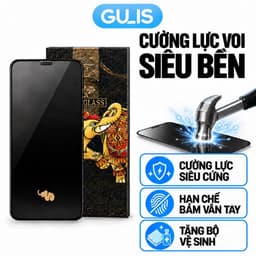 Kính Cường Lực iPhone Voi g Siêu Cứng ip 6-15PROMAX, Cường lục voi trong suốt GULIS 1