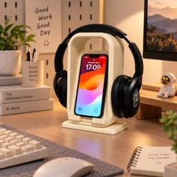 Giá Đỡ Điện Thoại Và Tai Nghe Phong Cách Bắc Âu 3DLUXI, Tiết Kiệm Không Gian Bàn Làm Việc Bàn Học In Từ Nhựa PLA 6