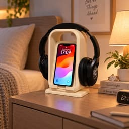 Giá Đỡ Điện Thoại Và Tai Nghe Phong Cách Bắc Âu 3DLUXI, Tiết Kiệm Không Gian Bàn Làm Việc Bàn Học In Từ Nhựa PLA 3