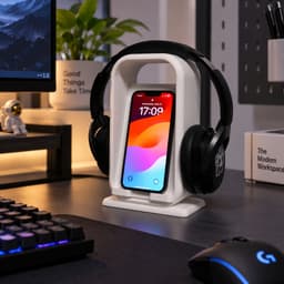 Giá Đỡ Điện Thoại Và Tai Nghe Phong Cách Bắc Âu 3DLUXI, Tiết Kiệm Không Gian Bàn Làm Việc Bàn Học In Từ Nhựa PLA 4