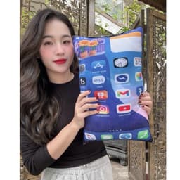 Gấu bông IPHONE 18 PROMAX-Gối ôm 3D độc đáo, sắc nét, cao cấp 2