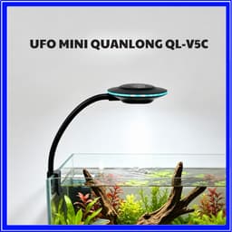 Đèn Kẹp UFO Mini Led Viền QL-V5C QuanLong, Cổng USB Điều Chỉnh 360 Độ, Công Suất 5W Cho Bể Mini 5