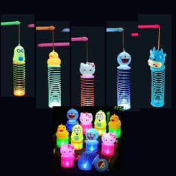 Đèn lồng lò xo xinh xắn hoạt hình có sẵn đèn led cho bé 9
