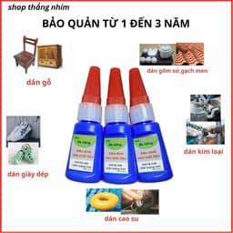 Combo 3 lọ keo siêu dính OILY GLUE dán gỗ nhựa dép sứ sắt gốm sứ 2