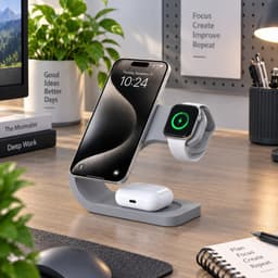 Đế Sạc 2 Trong 1 3DLUXI, Để Sạc Điện Thoại, Đồng Hồ Thông Minh Có chỗ để tại nghe không dây, In Từ Nhựa PLA/PETG An Toàn 7