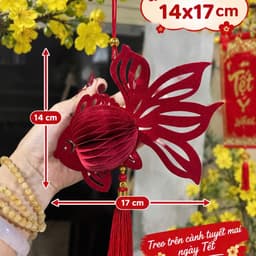 Set 20/50 Đèn Lồng Giấy Tổ ong 10cm Treo Cây Trang Trí Tết 2026, Lễ -Phụ Kiện Decor Trang Trí Năm Mới, Đám Cưới 9