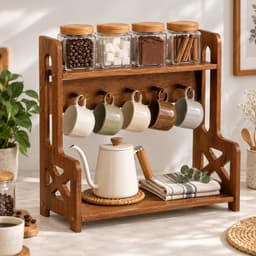 Hũ thủy tinh nắp gỗ 7COOKS đựng trà cà phê gia vị, có khắc tên theo yêu cầu 4