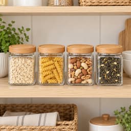 Hũ thủy tinh nắp gỗ 7COOKS đựng trà cà phê gia vị, có khắc tên theo yêu cầu 8