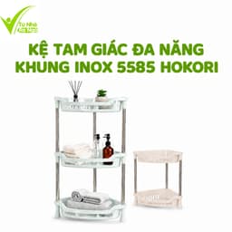Kệ Đa Năng Tam Giác Khung Inox Hokori Ba Tầng Chắc Chắn Tiết Kiệm Không Gian Phù Hợp GD385 1