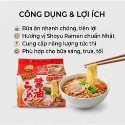 Mì Ramen Vị Nước Tương 89g Nhật Bản Sợi Mì Vàng Dai Ngon, Nước Súp Đậm Đà, Có Ngay Trong 3 Phút 4