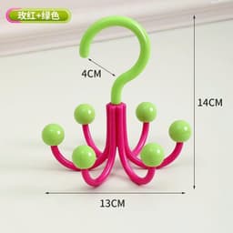 Móc treo đồ vật nhỏ 6 râu xoay 360 độ màu dopamine 7