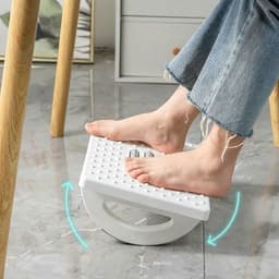 Ghế Gác Massage Chân Văn Phòng Hình Đế Bán Nguyệt và Dụng Cụ Massage Chân 8/ 6/ 5 Thanh Gỗ. LMS 3
