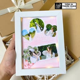 Khung ảnh SINH NHẬT để bàn in ảnh theo yêu cầu có khung ảnh quà tặng sinh nhật cho nữ nam bạn bè handmade 3