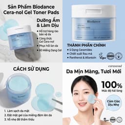 Miếng Toner Pads Biodance Cera-nol Gel Toner Pads 60 Miếng – Toner Pad Gel Hàn Quốc, Làm Dịu Da Nhạy Cảm, Phục Hồi Hàng 3