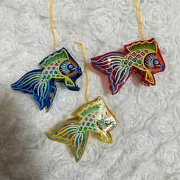 [size mini 10cm] Lồng đèn trung thu gương kiếng hình con cá thủ công truyền thống decor trang trí 2