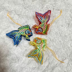 [size mini 10cm] Lồng đèn trung thu gương kiếng hình con cá thủ công truyền thống decor trang trí 3