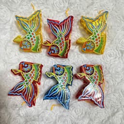 [size mini 10cm] Lồng đèn trung thu gương kiếng hình con cá thủ công truyền thống decor trang trí 9