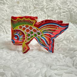 [size mini 10cm] Lồng đèn trung thu gương kiếng hình con cá thủ công truyền thống decor trang trí 5