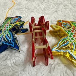 [size mini 10cm] Lồng đèn trung thu gương kiếng hình con cá thủ công truyền thống decor trang trí 4