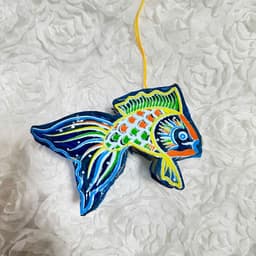 [size mini 10cm] Lồng đèn trung thu gương kiếng hình con cá thủ công truyền thống decor trang trí 8