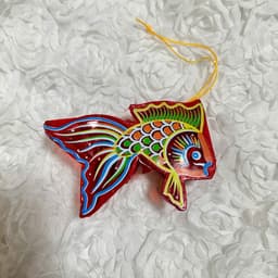 [size mini 10cm] Lồng đèn trung thu gương kiếng hình con cá thủ công truyền thống decor trang trí 6