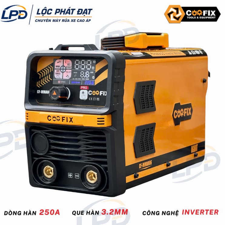 Máy hàn que 3ly2 COOFIX CF-MMA006 dòng hàn tối đa 250A chống dính que hàn chuyên cho thợ và công trình, BH 12 tháng