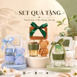 Set quà tặng cốc thủy tinh kèm gấu khăn và túi trong suốt, hộp quà xinh xắn tặng sinh nhật-Phụ kiện xinh Vân Lee 3