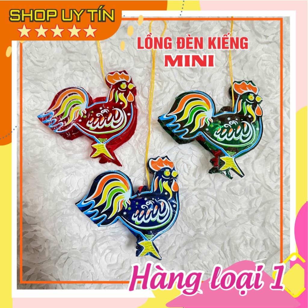 [size nhỏ 10cm] Lồng đèn trung thu kiếng mini hình con thuyền thủ công truyền thống trang trí trung thu